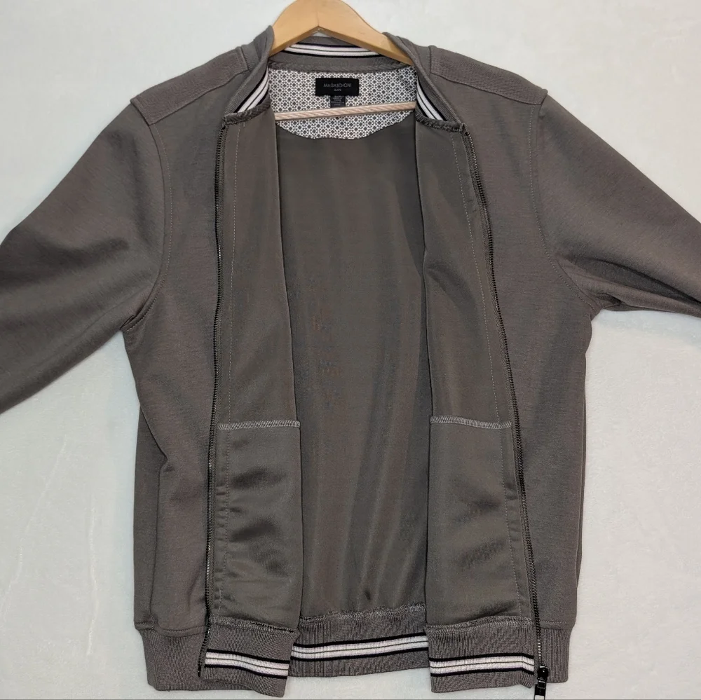 Baseball Style Jacket Full Zip Snap‎ Pockets Magachoni Mens Small